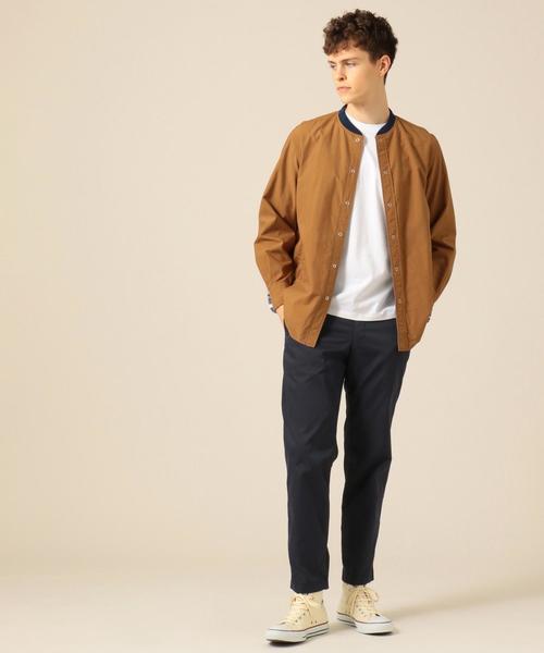 J.PRESS（ジェイプレス）の「【リバーシブル】リブカラー ストライプシャツブルゾン（シャツ/ブラウス・メンズ・ホワイト系1/ベージュ系1/ネイビー系1・MEDIUM/LARGE/X-LARGE）」の7枚目の写真
