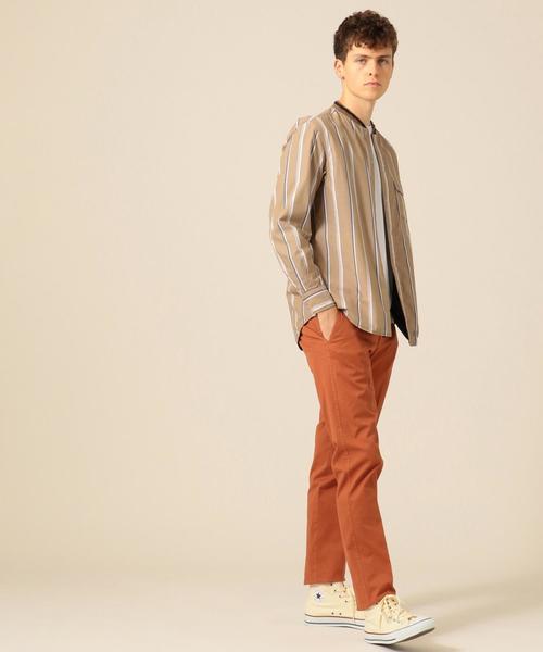 J.PRESS（ジェイプレス）の「【リバーシブル】リブカラー ストライプシャツブルゾン（シャツ/ブラウス・メンズ・ホワイト系1/ベージュ系1/ネイビー系1・MEDIUM/LARGE/X-LARGE）」の8枚目の写真