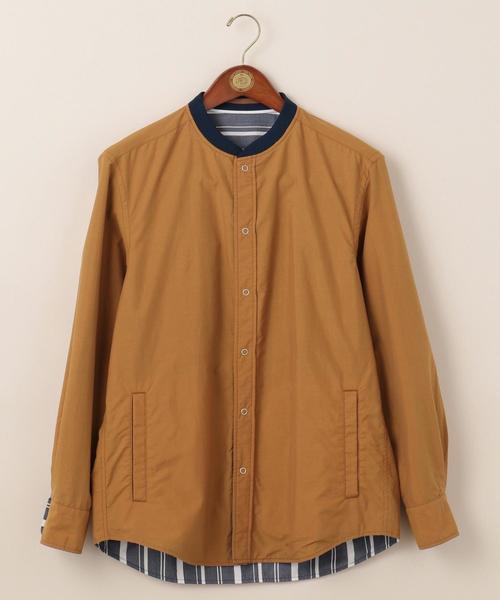 J.PRESS（ジェイプレス）の「【リバーシブル】リブカラー ストライプシャツブルゾン（シャツ/ブラウス・メンズ・ホワイト系1/ベージュ系1/ネイビー系1・MEDIUM/LARGE/X-LARGE）」の17枚目の写真