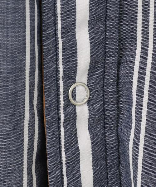 J.PRESS（ジェイプレス）の「【リバーシブル】リブカラー ストライプシャツブルゾン（シャツ/ブラウス・メンズ・ホワイト系1/ベージュ系1/ネイビー系1・MEDIUM/LARGE/X-LARGE）」の22枚目の写真