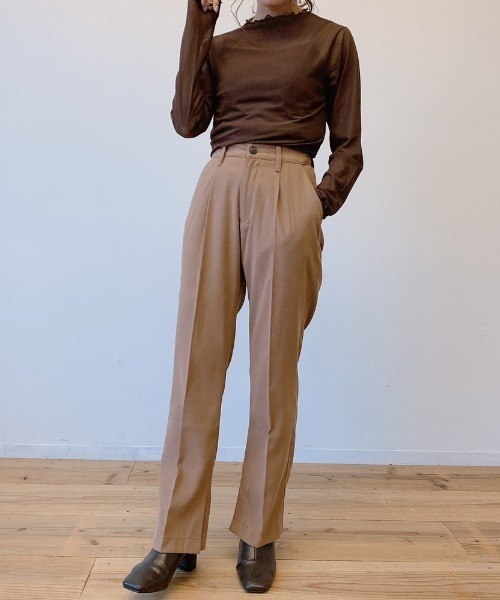 VANNIE U（ヴァニーユー）の「カラーフレアパンツ【Sサイズ展開あり】（その他パンツ・レディース・ベージュ/チョコ/グリーン・FREE/SMALL）」の13枚目の写真