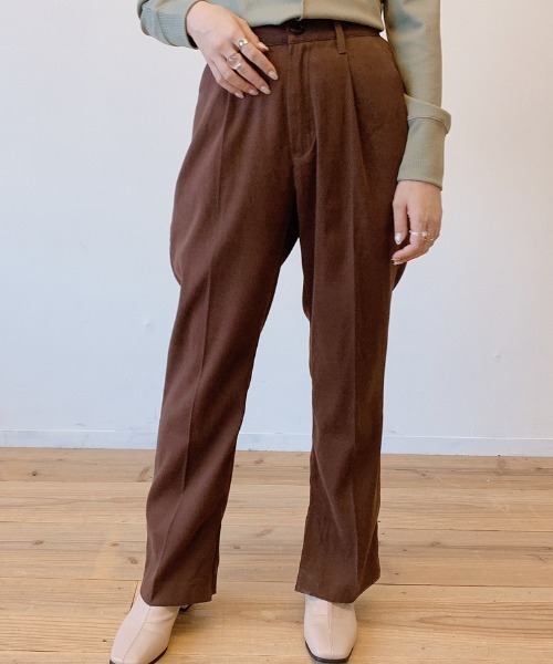 VANNIE U（ヴァニーユー）の「カラーフレアパンツ【Sサイズ展開あり】（その他パンツ・レディース・ベージュ/チョコ/グリーン・FREE/SMALL）」の9枚目の写真