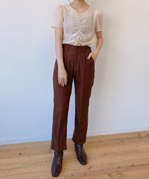 Marni フレアパンツ　茶色 size40 Marni フレアパンツ 茶色 size40 テクスチャーフレアパンツ