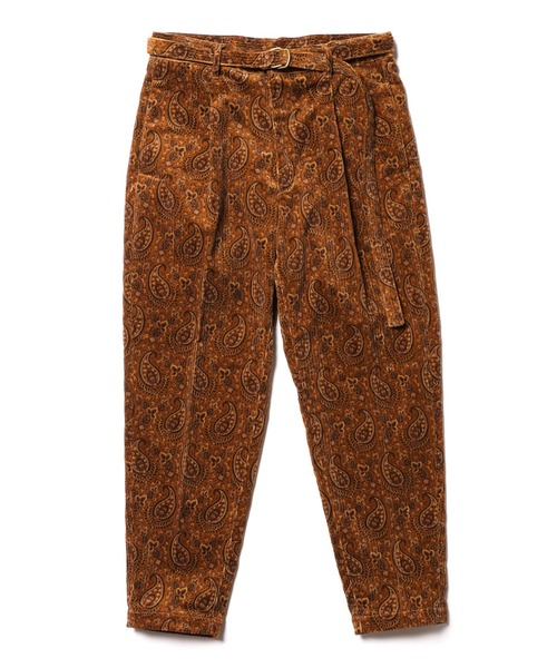 【美品】ミスターオリーブ ベルテッドワイドテーパードパンツ ペイズリー MR.OLIVE（ミスターオリーブ）の「MR.OLIVE ミスターオリーブ