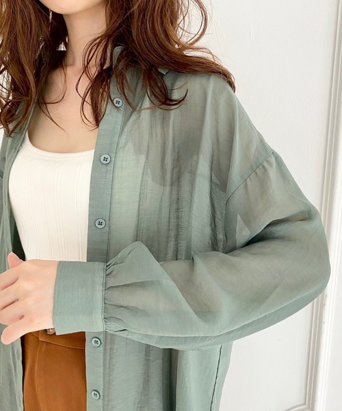 archives（アルシーヴ）の「backレイヤードスリットシャツ（シャツ/ブラウス・レディース・ブラウン/グリーン/アイボリー/ラベンダー/モカ・MEDIUM）」の10枚目の写真