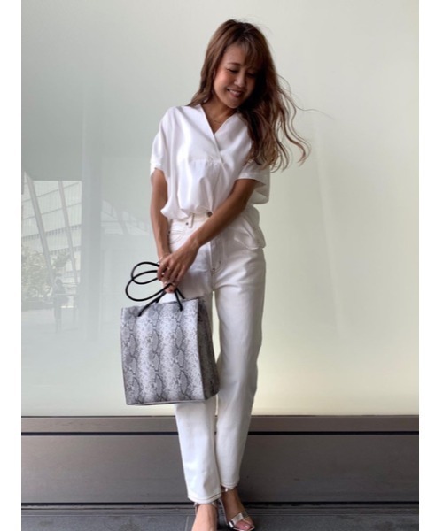 AZUL by moussy(アズールバイマウジー)の「【新色追加】NARROW HANDLE SHOPPER BAG/ナローハンドルショッパーバッグ(ショルダーバッグ・レディース・グレー系その他/ホワイト/ブラック/ベージュ/ブラウン系その他/グリーン系その他2/ベージュ系その他/ブラウン系その他2・FREE)」の20枚目の写真