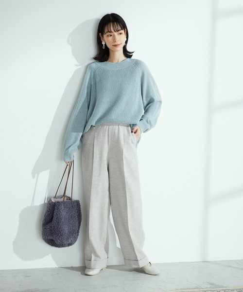 ONIGIRI(オニギリ)の「ワイドパンツ(その他パンツ・レディース・ブラウン/グレー・MEDIUM/LARGE/SMALL)」の15枚目の写真