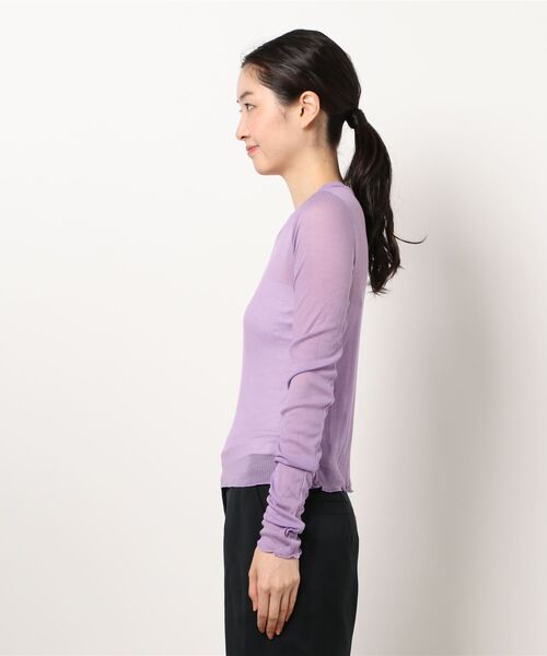 MIIA（ミーア）の「シアーインナートップス（Tシャツ/カットソー・レディース・オフホワイト/パープル/ブルー/ブラック・FREE）」の14枚目の写真