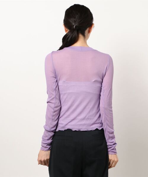 MIIA（ミーア）の「シアーインナートップス（Tシャツ/カットソー・レディース・オフホワイト/パープル/ブルー/ブラック・FREE）」の15枚目の写真