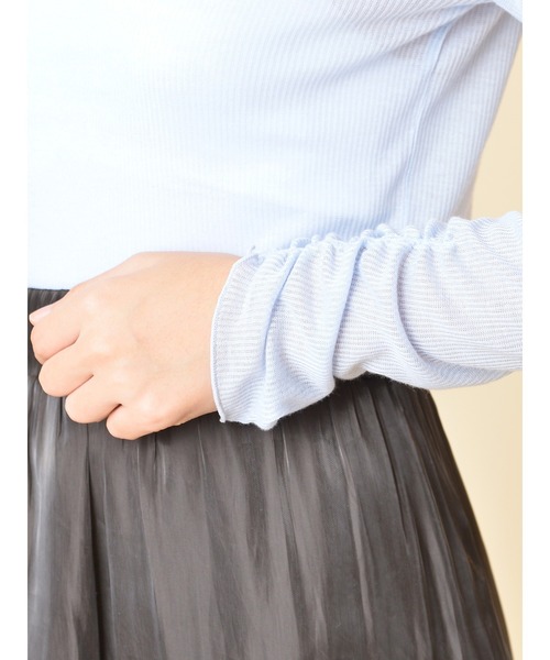 MIIA（ミーア）の「シアーインナートップス（Tシャツ/カットソー・レディース・オフホワイト/パープル/ブルー/ブラック・FREE）」の10枚目の写真