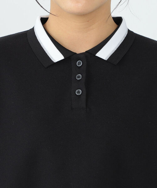 CAROLINA GLASER（カロリナ グレイサー）の「CAROLINA GLASER / ライン入り ポロシャツ（ポロシャツ・レディース・オフホワイト/ブラック・ONE SIZE）」の12枚目の写真