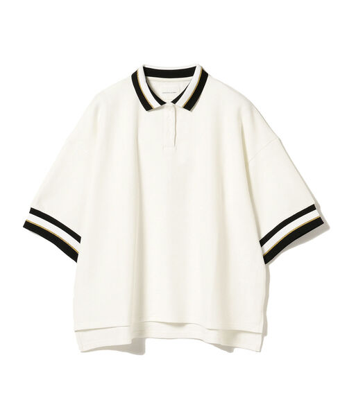 CAROLINA GLASER（カロリナ グレイサー）の「CAROLINA GLASER / ライン入り ポロシャツ（ポロシャツ・レディース・オフホワイト/ブラック・ONE SIZE）」の15枚目の写真