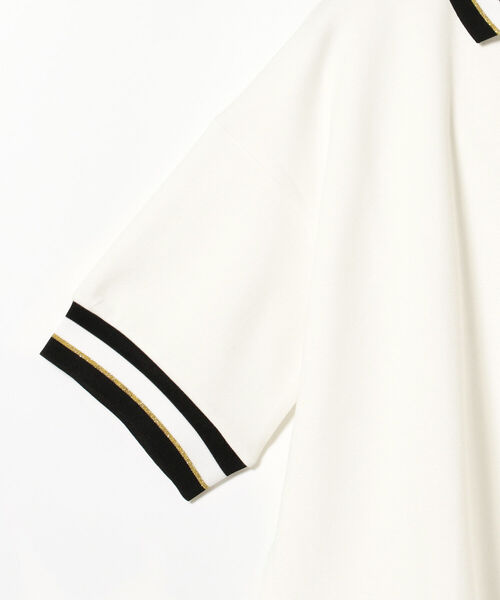 CAROLINA GLASER（カロリナ グレイサー）の「CAROLINA GLASER / ライン入り ポロシャツ（ポロシャツ・レディース・オフホワイト/ブラック・ONE SIZE）」の17枚目の写真
