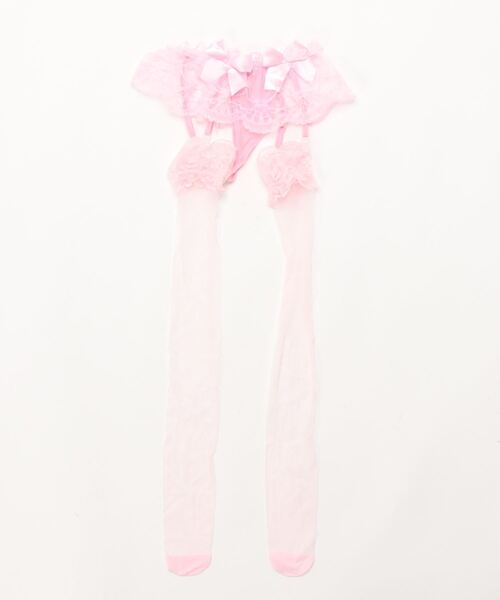 c.u.l】ニーハイソックス付きレースガーターベルトセット culu134