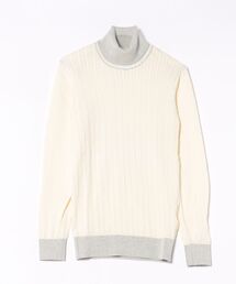 CO（シーオー）の「hardcover / 縄編み風配色タートル（ニット/セーター）」