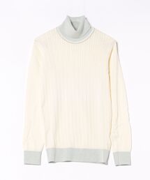 CO（シーオー）の「hardcover / 縄編み風配色タートル（ニット/セーター）」