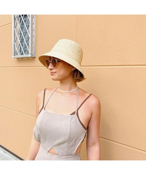 14+（イチヨンプラス）の「ラフィアブレードバケットハット（ハット・レディース・グレー/ナチュラル/キャメル/ピンク/ブラック/ベージュ・FREE）」の16枚目の写真