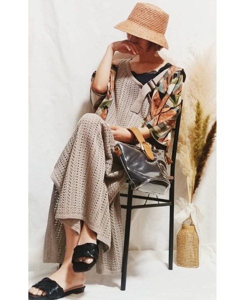 14+（イチヨンプラス）の「ラフィアブレードバケットハット（ハット・レディース・グレー/ナチュラル/キャメル/ピンク/ブラック/ベージュ・FREE）」の14枚目の写真