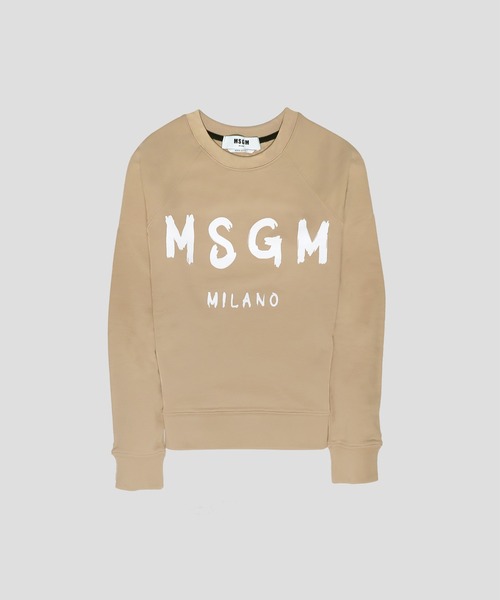 MSGM（エムエスジーエム）の「MSGM ブラッシュロゴスウェット/トレーナー（スウェット・レディース・ベージュ/ブラック×ホワイト/ブラック×グリーン/ホワイト×ピンク/ブラック×ピンク/ホワイト×ライム・S/M/XS/L）」の6枚目の写真