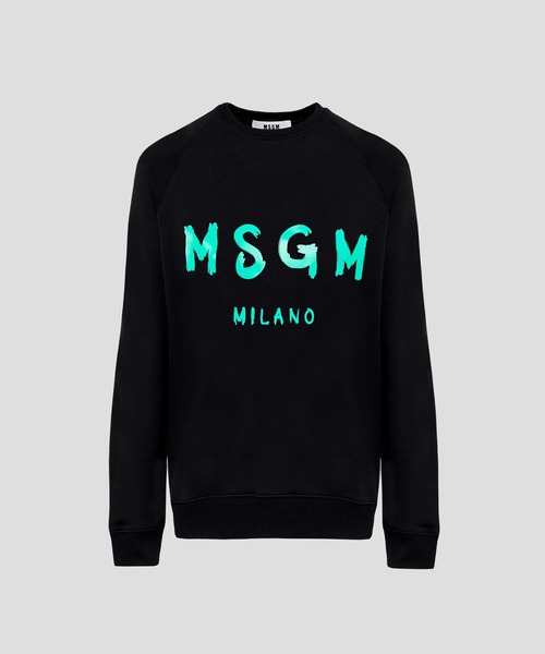 MSGM（エムエスジーエム）の「MSGM ブラッシュロゴスウェット/トレーナー（スウェット・レディース・ベージュ/ブラック×ホワイト/ブラック×グリーン/ホワイト×ピンク/ブラック×ピンク/ホワイト×ライム・S/M/XS/L）」の4枚目の写真