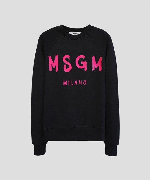 MSGM（エムエスジーエム）の「MSGM ブラッシュロゴスウェット/トレーナー（スウェット・レディース・ベージュ/ブラック×ホワイト/ブラック×グリーン/ホワイト×ピンク/ブラック×ピンク/ホワイト×ライム・S/M/XS/L）」の5枚目の写真