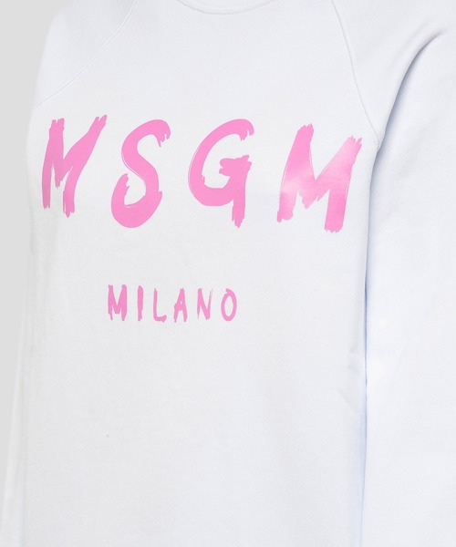 MSGM（エムエスジーエム）の「MSGM ブラッシュロゴスウェット/トレーナー（スウェット・レディース・ベージュ/ブラック×ホワイト/ブラック×グリーン/ホワイト×ピンク/ブラック×ピンク/ホワイト×ライム・S/M/XS/L）」の12枚目の写真