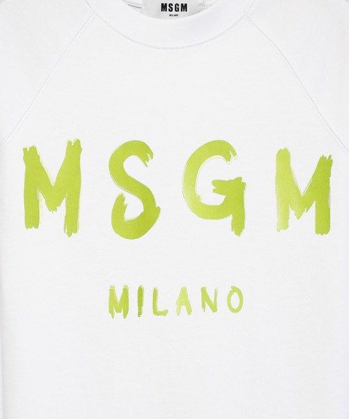 MSGM（エムエスジーエム）の「MSGM ブラッシュロゴスウェット/トレーナー（スウェット・レディース・ベージュ/ブラック×ホワイト/ブラック×グリーン/ホワイト×ピンク/ブラック×ピンク/ホワイト×ライム・S/M/XS/L）」の7枚目の写真