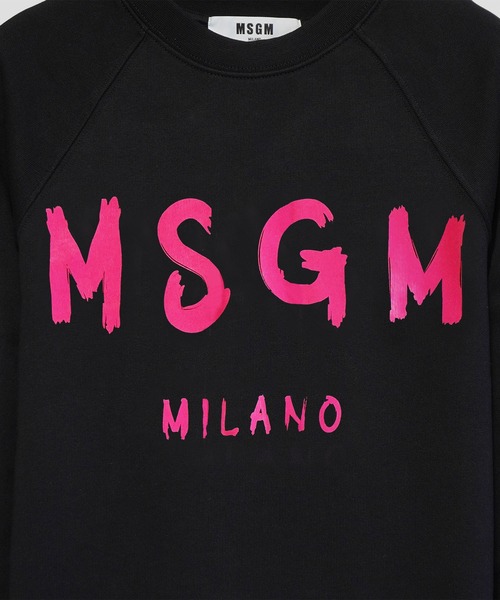 MSGM（エムエスジーエム）の「MSGM ブラッシュロゴスウェット/トレーナー（スウェット・レディース・ベージュ/ブラック×ホワイト/ブラック×グリーン/ホワイト×ピンク/ブラック×ピンク/ホワイト×ライム・S/M/XS/L）」の8枚目の写真