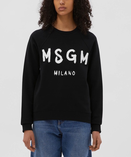 MSGM（エムエスジーエム）の「MSGM ブラッシュロゴスウェット/トレーナー（スウェット・レディース・ベージュ/ブラック×ホワイト/ブラック×グリーン/ホワイト×ピンク/ブラック×ピンク/ホワイト×ライム・S/M/XS/L）」の16枚目の写真