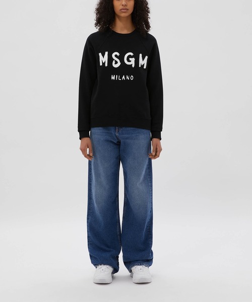 MSGM（エムエスジーエム）の「MSGM ブラッシュロゴスウェット/トレーナー（スウェット・レディース・ベージュ/ブラック×ホワイト/ブラック×グリーン/ホワイト×ピンク/ブラック×ピンク/ホワイト×ライム・S/M/XS/L）」の20枚目の写真