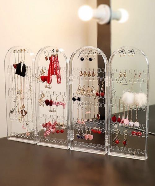 4面 折りたたみ式 ジュエリーケース レディース アクセサリー 収納ケース 透明 収納ボックス 収納グッズ Sfw エスエフダブリュー のファッション通販 Zozotown