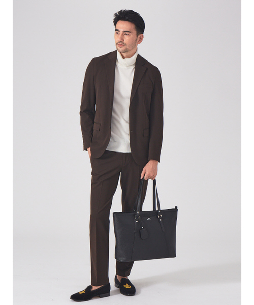 SEEKER（シーカー）の「【SEEKER別注】グレイン エンボスレザートート（トートバッグ・メンズ・ブラック/ダークブラウン/ネイビー・フリー）」の6枚目の写真