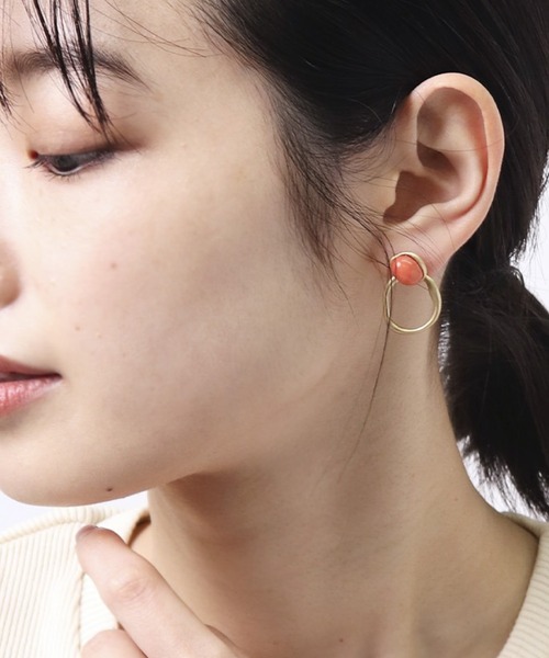 salle de bal(サルデバル)の「【 HORIMIZO / ホリミゾ 】ガラスピアス glass pierce HMI(ピアス(両耳用)・レディース・その他6/その他2/その他3/その他4/その他5/その他1・FREE)」の2枚目の写真