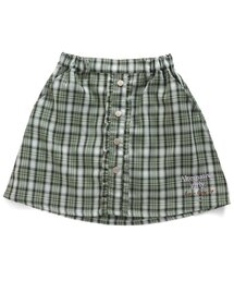 /チェックフロントボタンスカパン