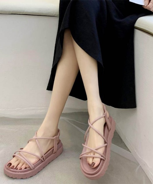 Ritzy リッツィー の 大人シルエット 厚底ストラップサンダル サンダル Wear