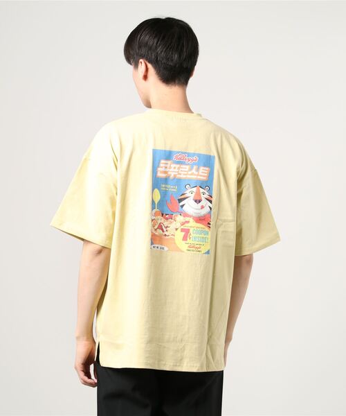 WEST CLIMB（ウエスト クライム）の「Kelloggs/ケロッグ　ケロッグボックスオーバーTEE（Tシャツ/カットソー・メンズ・チャコールグレー/オフホワイト/イエロー・MEDIUM/LARGE）」の7枚目の写真
