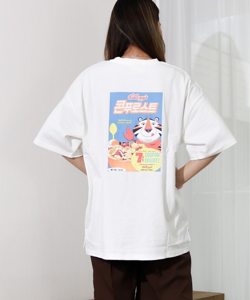 WEST CLIMB（ウエスト クライム）の「Kelloggs/ケロッグ　ケロッグボックスオーバーTEE（Tシャツ/カットソー・メンズ・チャコールグレー/オフホワイト/イエロー・MEDIUM/LARGE）」の17枚目の写真