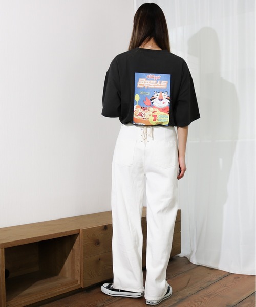 WEST CLIMB（ウエスト クライム）の「Kelloggs/ケロッグ　ケロッグボックスオーバーTEE（Tシャツ/カットソー・メンズ・チャコールグレー/オフホワイト/イエロー・MEDIUM/LARGE）」の12枚目の写真