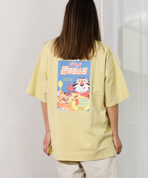 WEST CLIMB（ウエスト クライム）の「Kelloggs/ケロッグ　ケロッグボックスオーバーTEE（Tシャツ/カットソー・メンズ・チャコールグレー/オフホワイト/イエロー・MEDIUM/LARGE）」の8枚目の写真