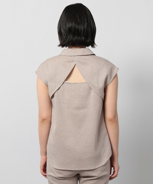 PAGEBOY（ページボーイ）の「リネンライクカイキンフレンチスリーブシャツ（シャツ/ブラウス・レディース・ベージュ系その他/オリーブ/ブラック・FREE）」の12枚目の写真