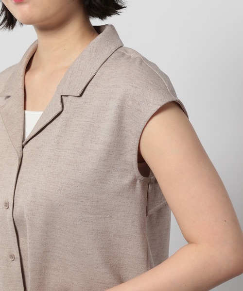 PAGEBOY（ページボーイ）の「リネンライクカイキンフレンチスリーブシャツ（シャツ/ブラウス・レディース・ベージュ系その他/オリーブ/ブラック・FREE）」の15枚目の写真