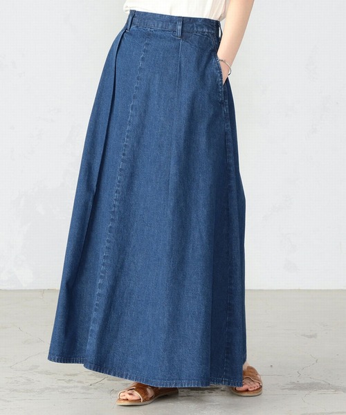 Lee（リー）の「【WEB限定】マキシ丈・ロングデニムスカート（スカート・レディース・インディゴブルー/ブラック系その他・SMALL/MEDIUM/X-SMALL）」の6枚目の写真