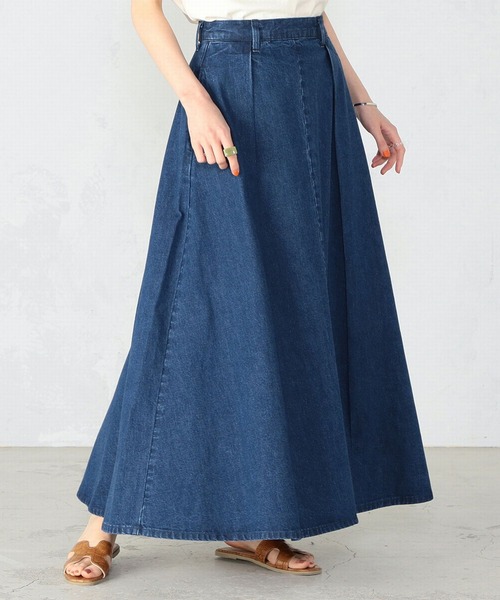 Lee（リー）の「【WEB限定】マキシ丈・ロングデニムスカート（スカート・レディース・インディゴブルー/ブラック系その他・SMALL/MEDIUM/X-SMALL）」の19枚目の写真