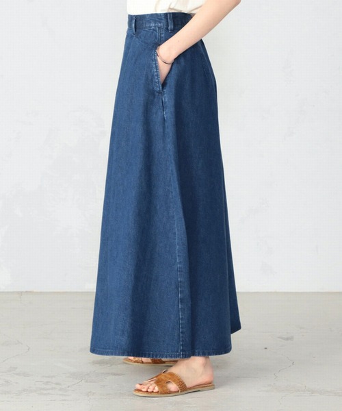 Lee（リー）の「【WEB限定】マキシ丈・ロングデニムスカート（スカート・レディース・インディゴブルー/ブラック系その他・SMALL/MEDIUM/X-SMALL）」の8枚目の写真