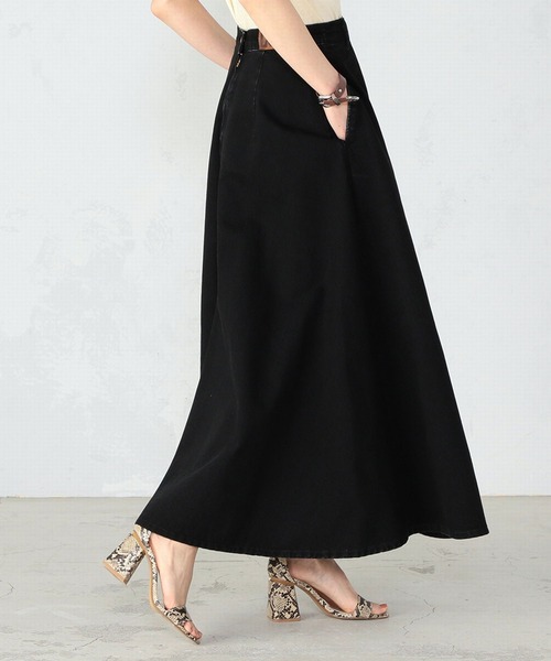 Lee（リー）の「【WEB限定】マキシ丈・ロングデニムスカート（スカート・レディース・インディゴブルー/ブラック系その他・SMALL/MEDIUM/X-SMALL）」の12枚目の写真