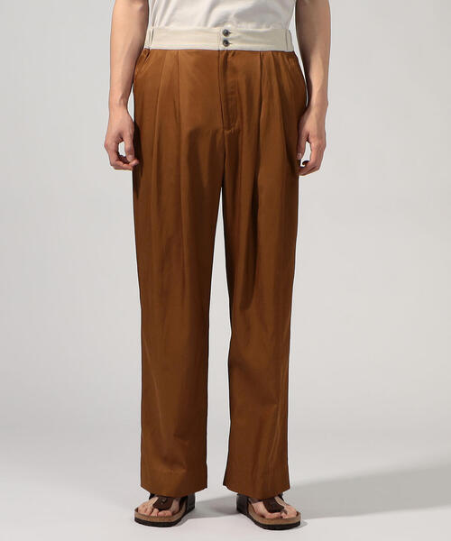 TOMORROWLAND （トゥモローランド）の「コットンレーヨン 2プリーツイージーパンツ（その他パンツ・メンズ・キャメル/ブラック/ダークグリーン・XS/M/S）」の7枚目の写真