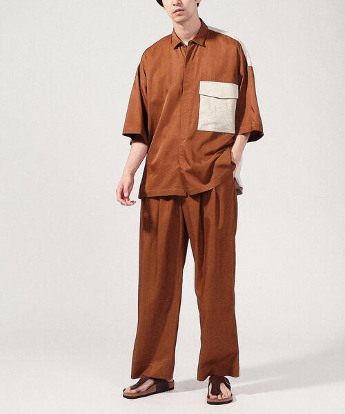 TOMORROWLAND （トゥモローランド）の「コットンレーヨン 2プリーツイージーパンツ（その他パンツ・メンズ・キャメル/ブラック/ダークグリーン・XS/M/S）」の18枚目の写真