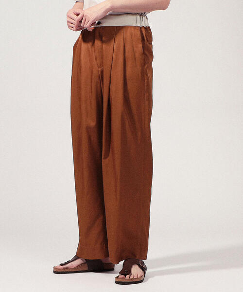 TOMORROWLAND （トゥモローランド）の「コットンレーヨン 2プリーツイージーパンツ（その他パンツ・メンズ・キャメル/ブラック/ダークグリーン・XS/M/S）」の21枚目の写真