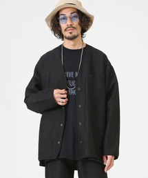 PORT BY ARK | PORT BY ARK / ポートバイアーク：Hunting shirts jacket -linen viscose stretch-：PO09-SH002[COR](カーディガン/ボレロ)