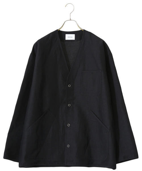 PORT BY ARK（ポートバイアーク）の「PORT BY ARK / ポートバイアーク：Hunting shirts jacket -linen viscose stretch-：PO09-SH002[COR]（カーディガン/ボレロ・メンズ・ブラウン/ブラック・2）」の13枚目の写真
